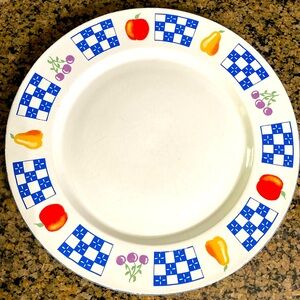 Vintage Newcor Orchard Picnic Dinner Plates ~  1994 Fruit / Replacement plate